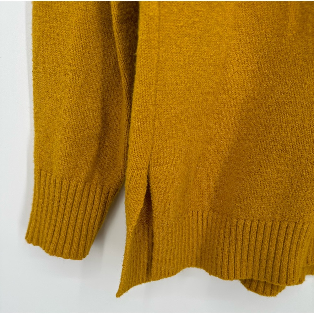 Anthropologie Women's Mock Turtleneck Sweater Mustard Yellow Soft Size Small - Picture 8 of 11